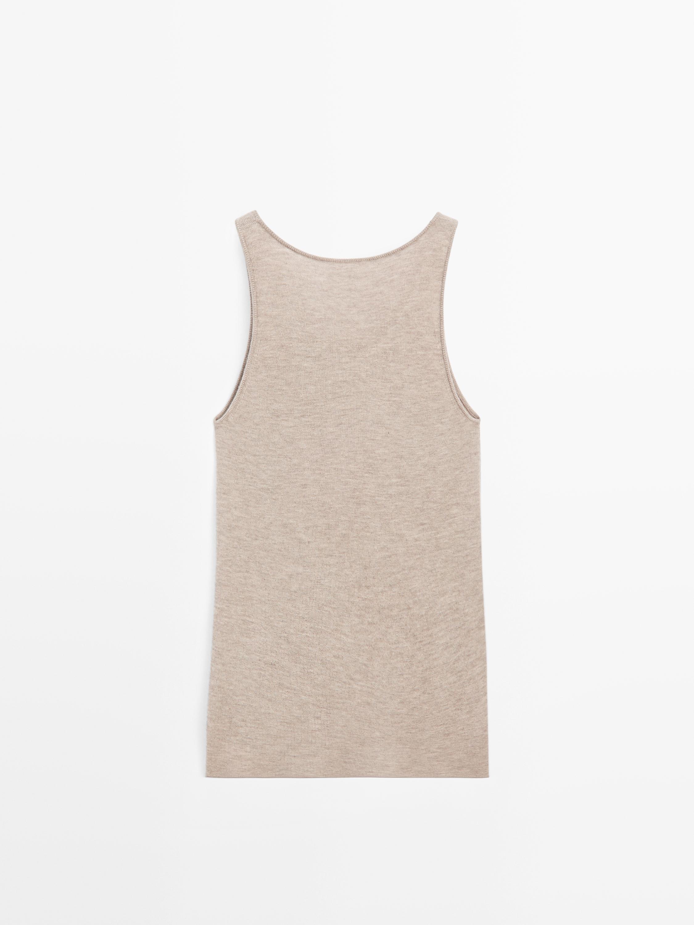 Débardeur long en maille 100 % cachemire - LIMITED